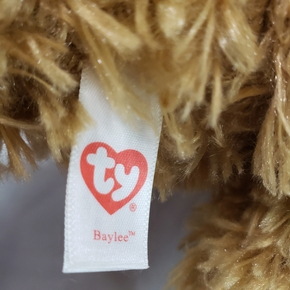 TY Beanie Classic Baylee Brown Dog 14 Inch Laying Plush Stuffed 2017 Floppy - Picture 6 of 8